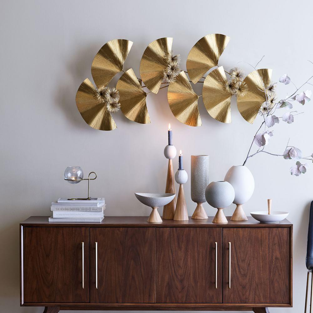 Metallic Ginkgo Wall Art West Elm Australia